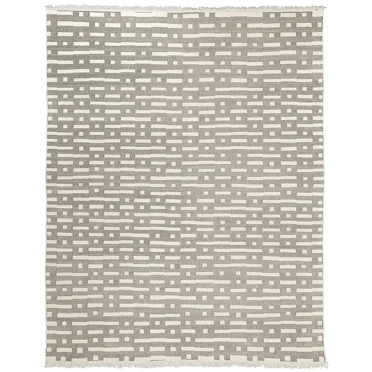 Abstract Ikat Indoor/Outdoor Rug_ STONE