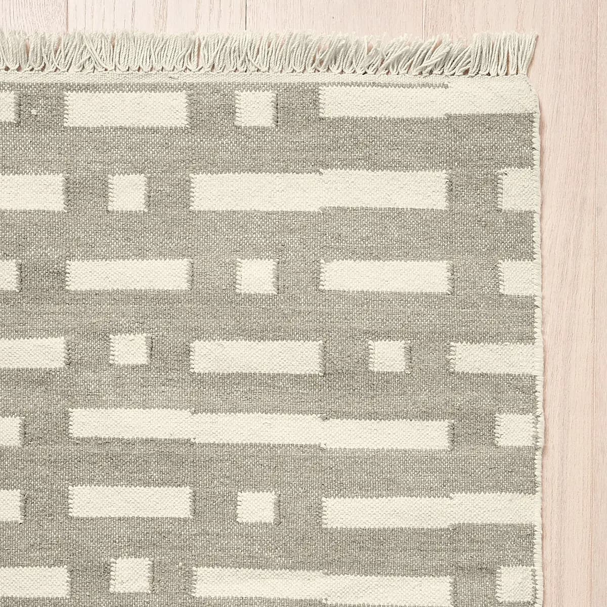 Abstract Ikat Indoor/Outdoor Rug_ STONE