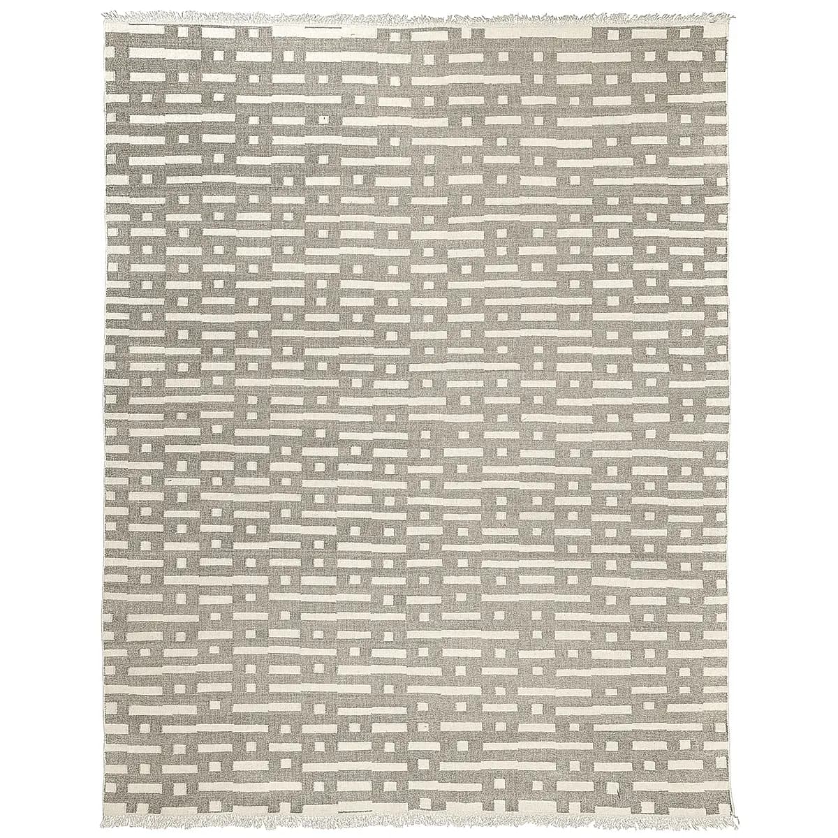 Abstract Ikat Indoor/Outdoor Rug_ STONE