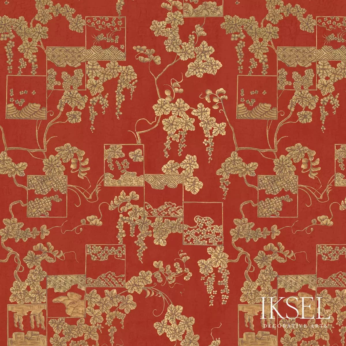 JAPANESE HOKKAIDO_ BURGUNDY-GOLD
