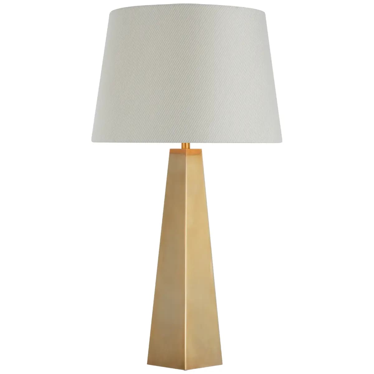 Zoran Table Lamp, Antique Brass_ CHAREE SILK STRIPE, LIGHT BLUE