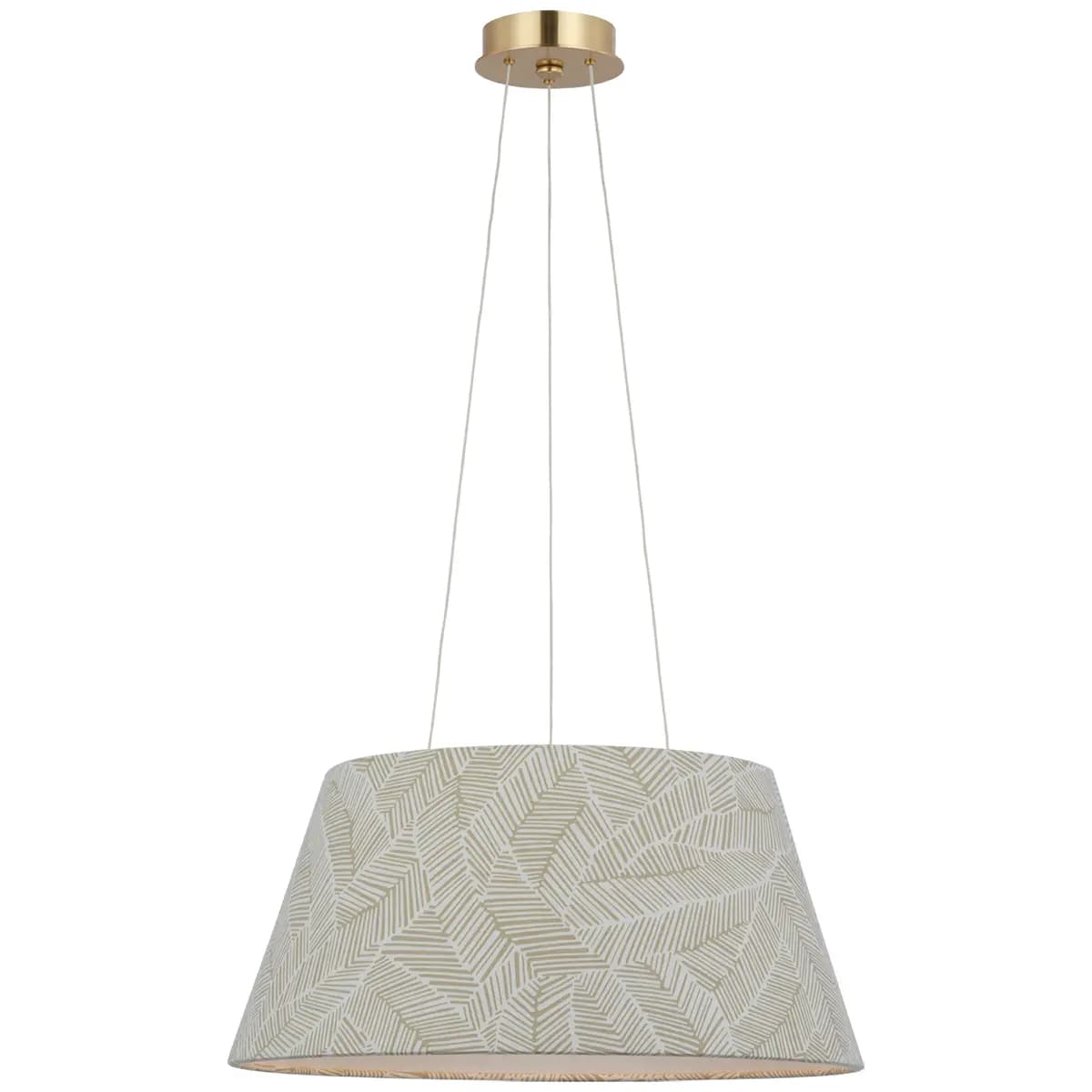 Caufield Hanging Shade, Brass_ ABSTRACT LEAF IN TAUPE
