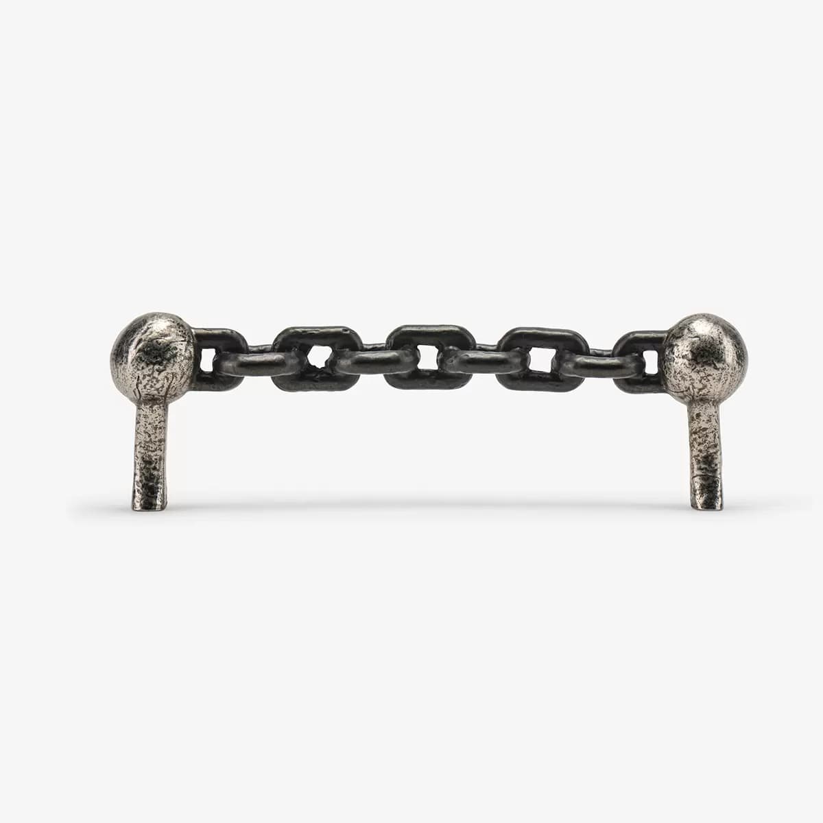Bennett Chain Pull, 4" C-C_ GUNMETAL WITH ANTIQUE NICKEL