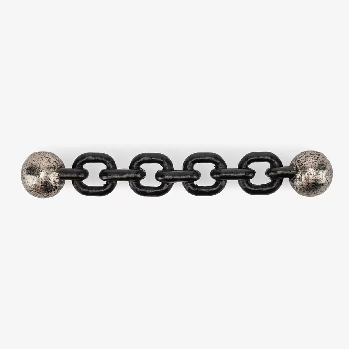 Bennett Chain Pull, 4" C-C_ GUNMETAL WITH ANTIQUE NICKEL