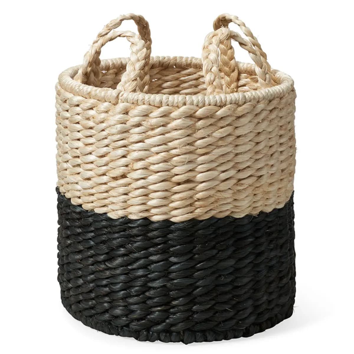 Lubid Abaca Basket_ BLACK DIPPED