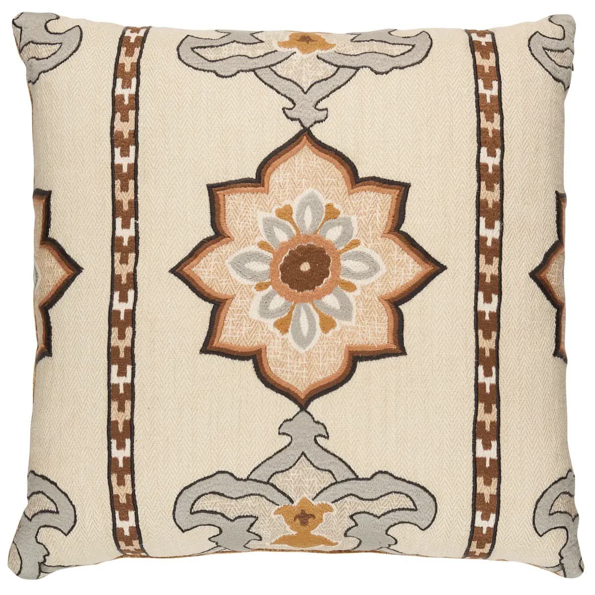 Temara Embroidered Print Pillow_ NATURAL