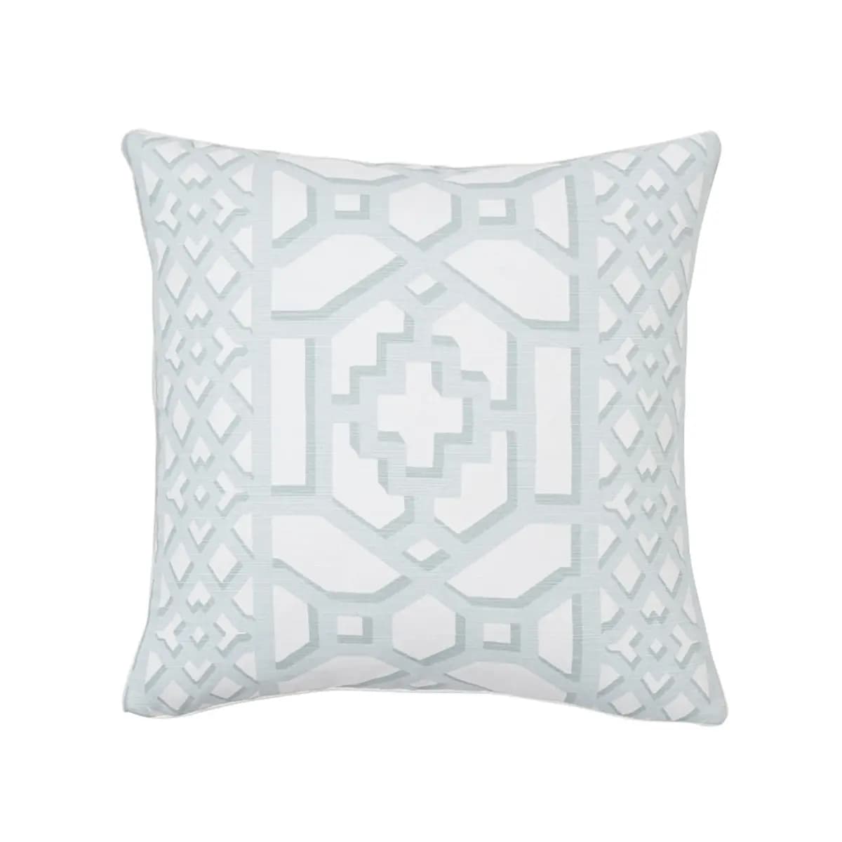 Zanzibar Trellis Pillow_ WINTER MINT