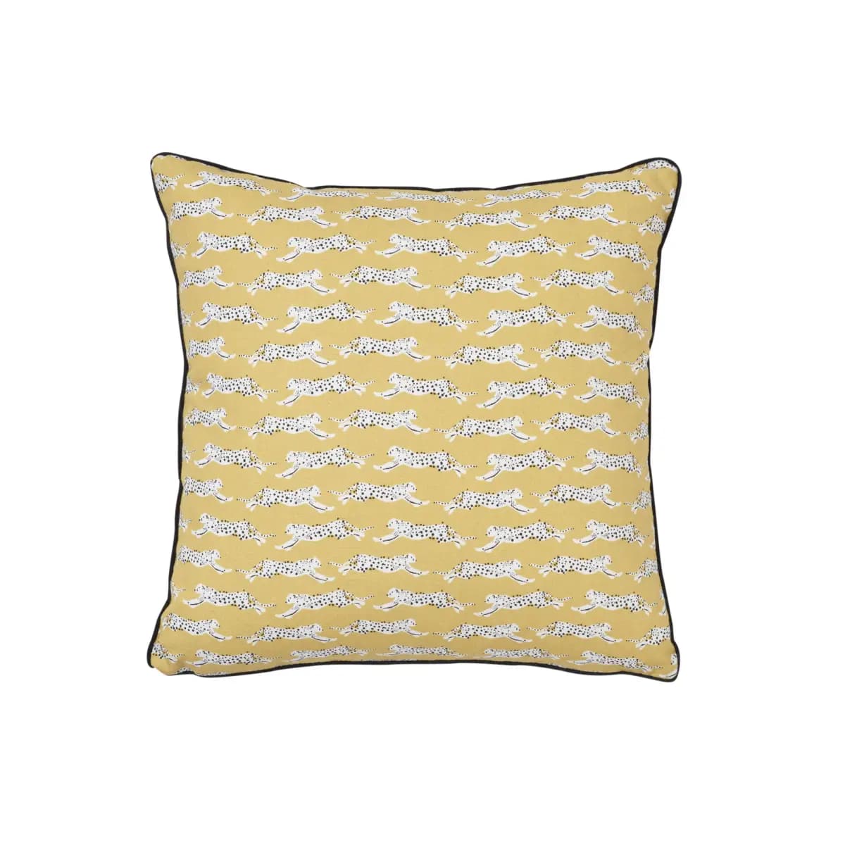 Leaping Leopards Pillow_ YELLOW