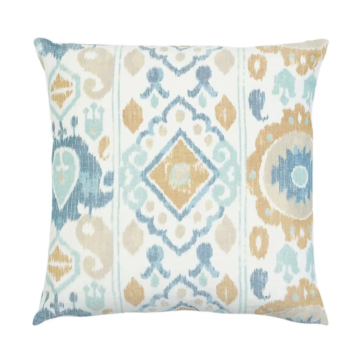 Elizia Ikat Pillow_ SKY & OCHRE