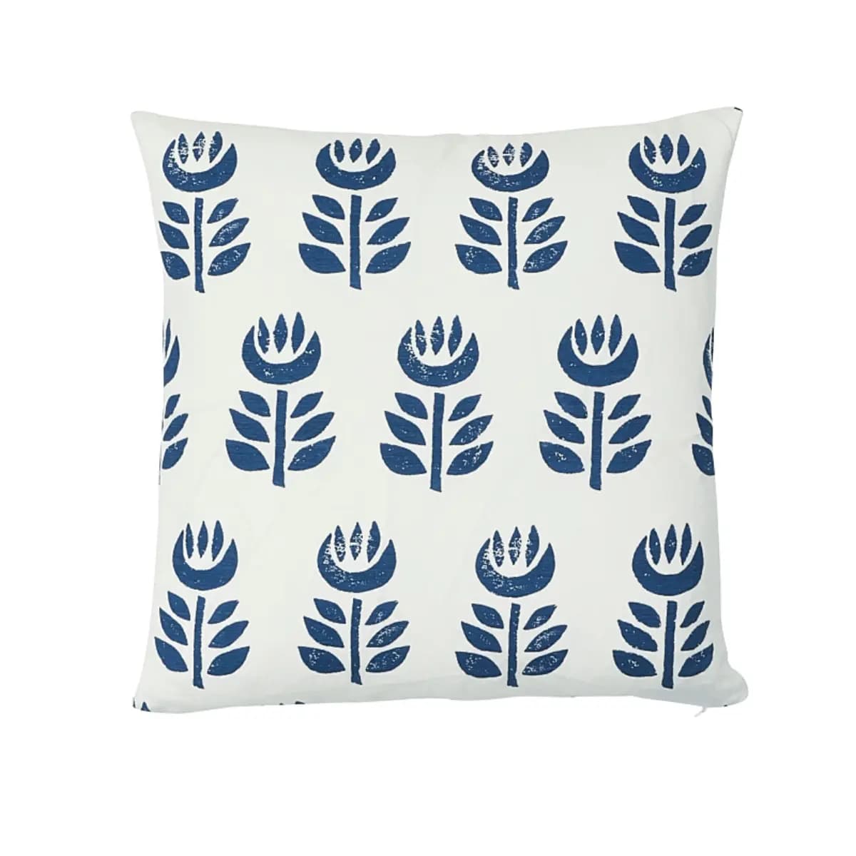 Rosenborg Hand Print Pillow_ NAVY BLUE