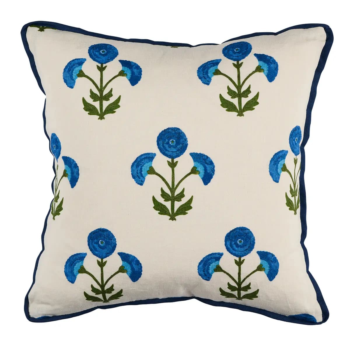 Saranda Flower Pillow_ ROYAL
