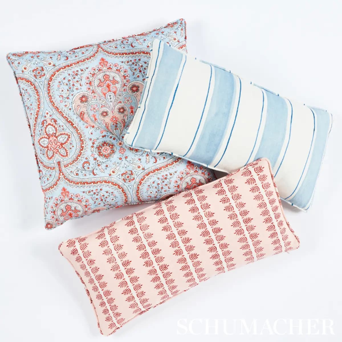 Tracing Stripes Pillow_ SKY