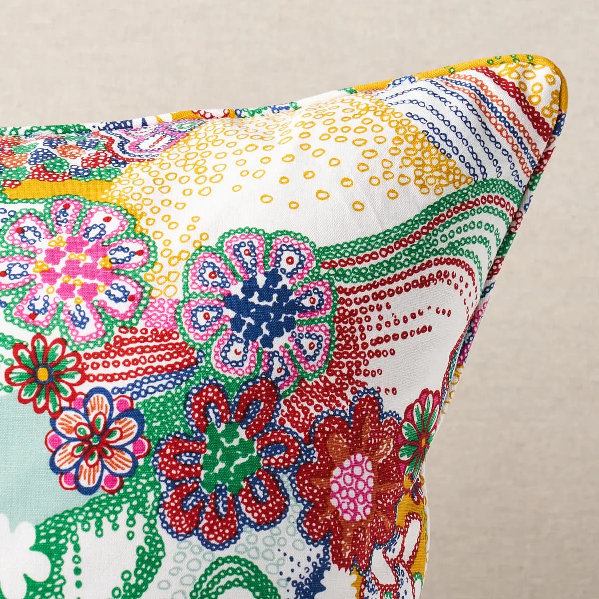 Daisy Chain Pillow_ PRIMARY MULTI