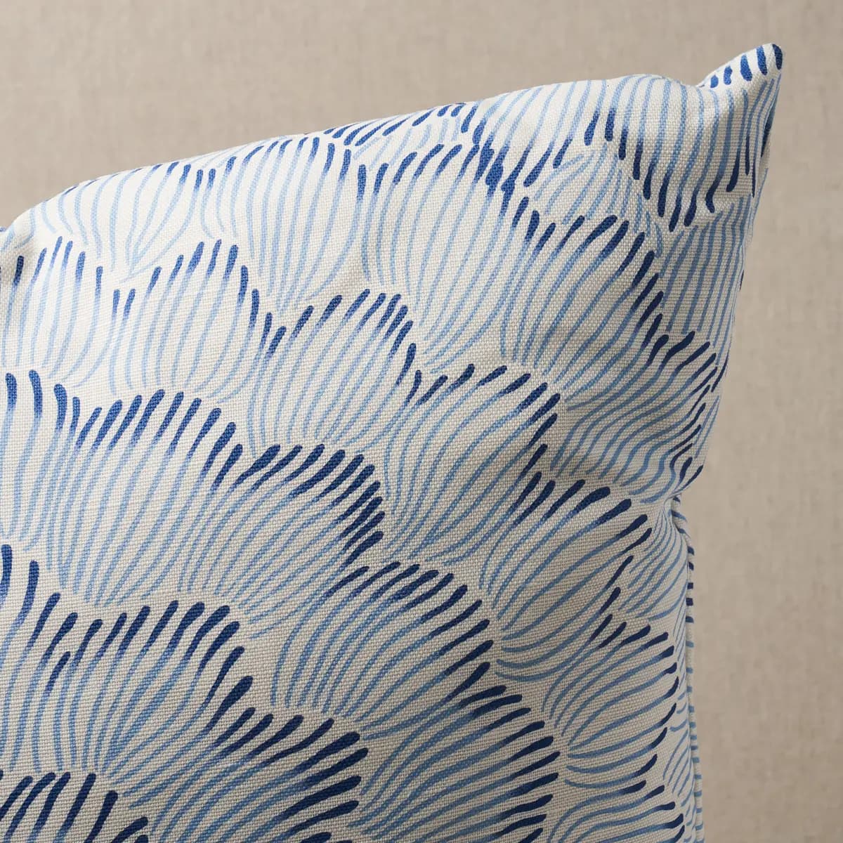 Feather Bloom Pillow_ TWO BLUES