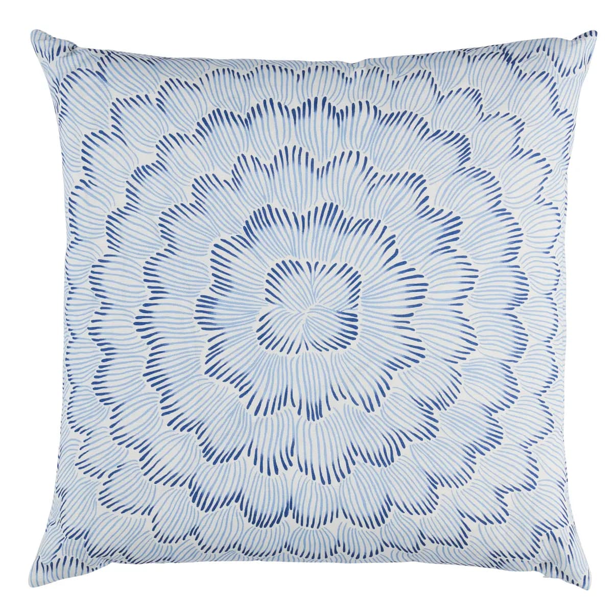 Feather Bloom Pillow_ TWO BLUES