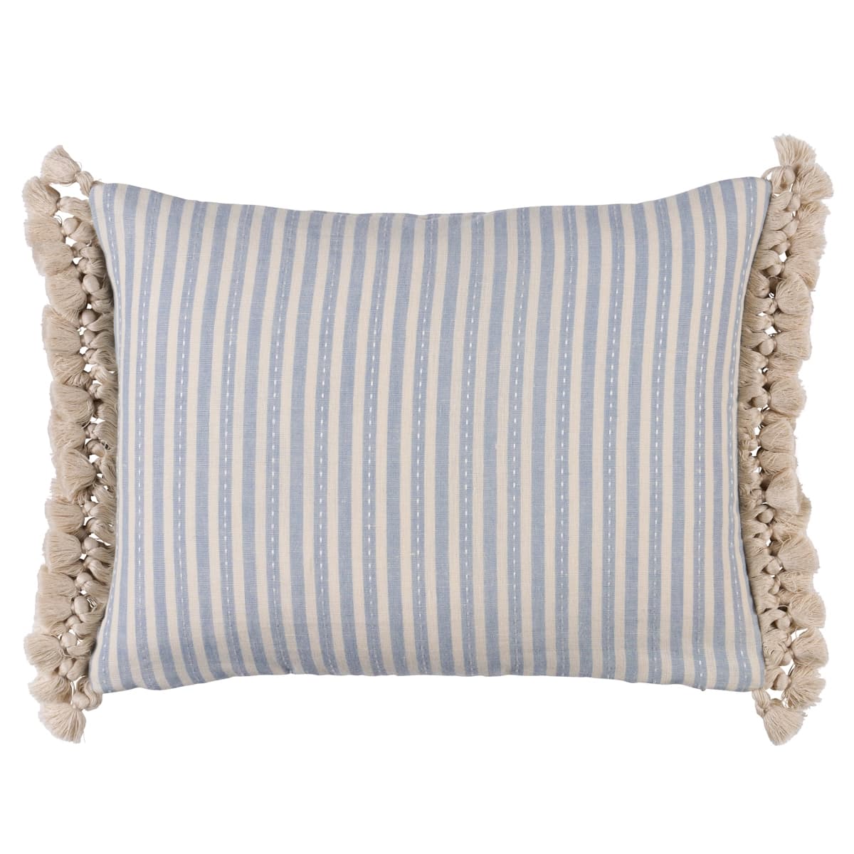 Mathis Ticking Stripe Pillow_ SKY