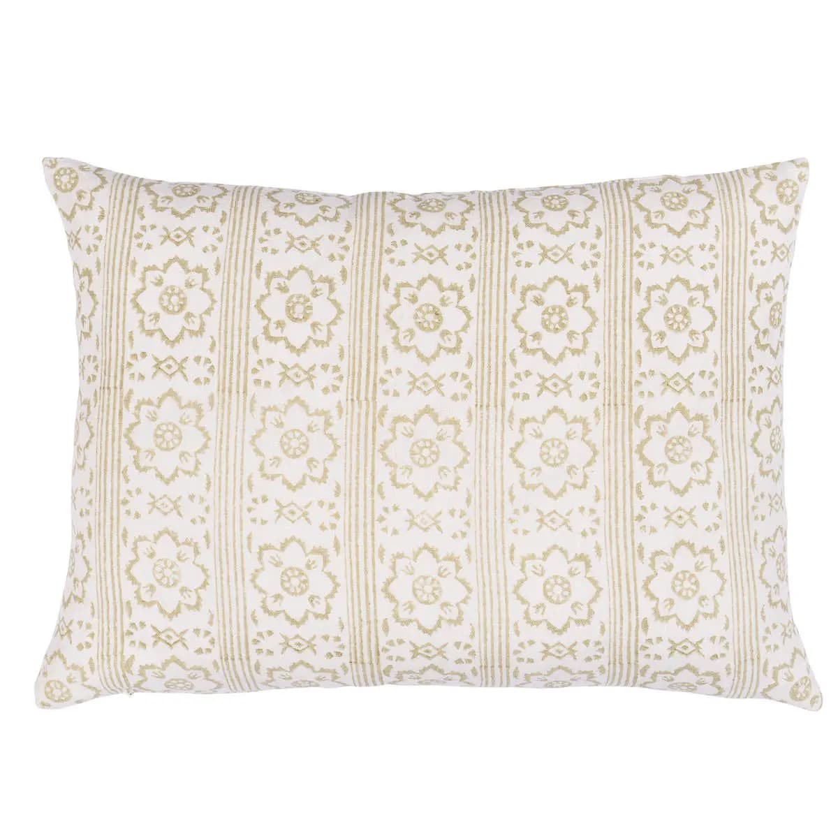 Sunda Hand Blocked Print Pillow_ NEUTRAL