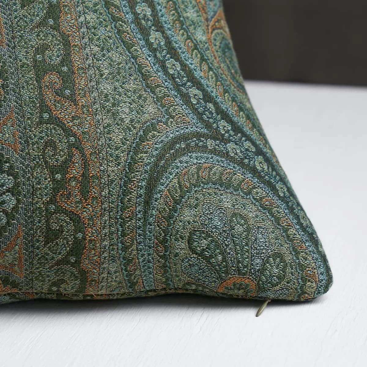 Chatelaine Paisley Pillow_ JADE