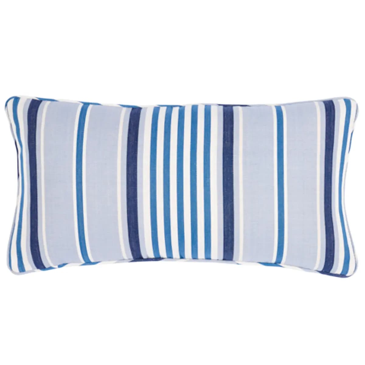 Minzer Cotton Stripe Pillow_ BLUE