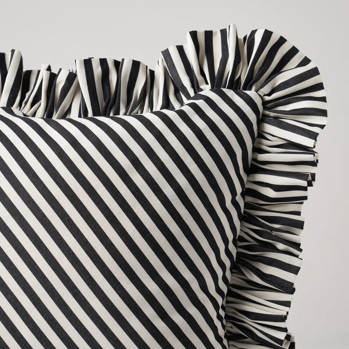 Brigitte Stripe Pillow_ BLACK