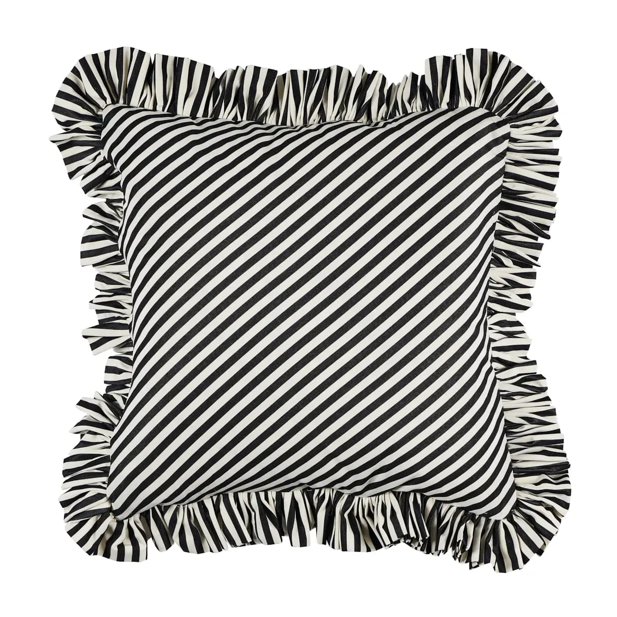 Brigitte Stripe Pillow_ BLACK