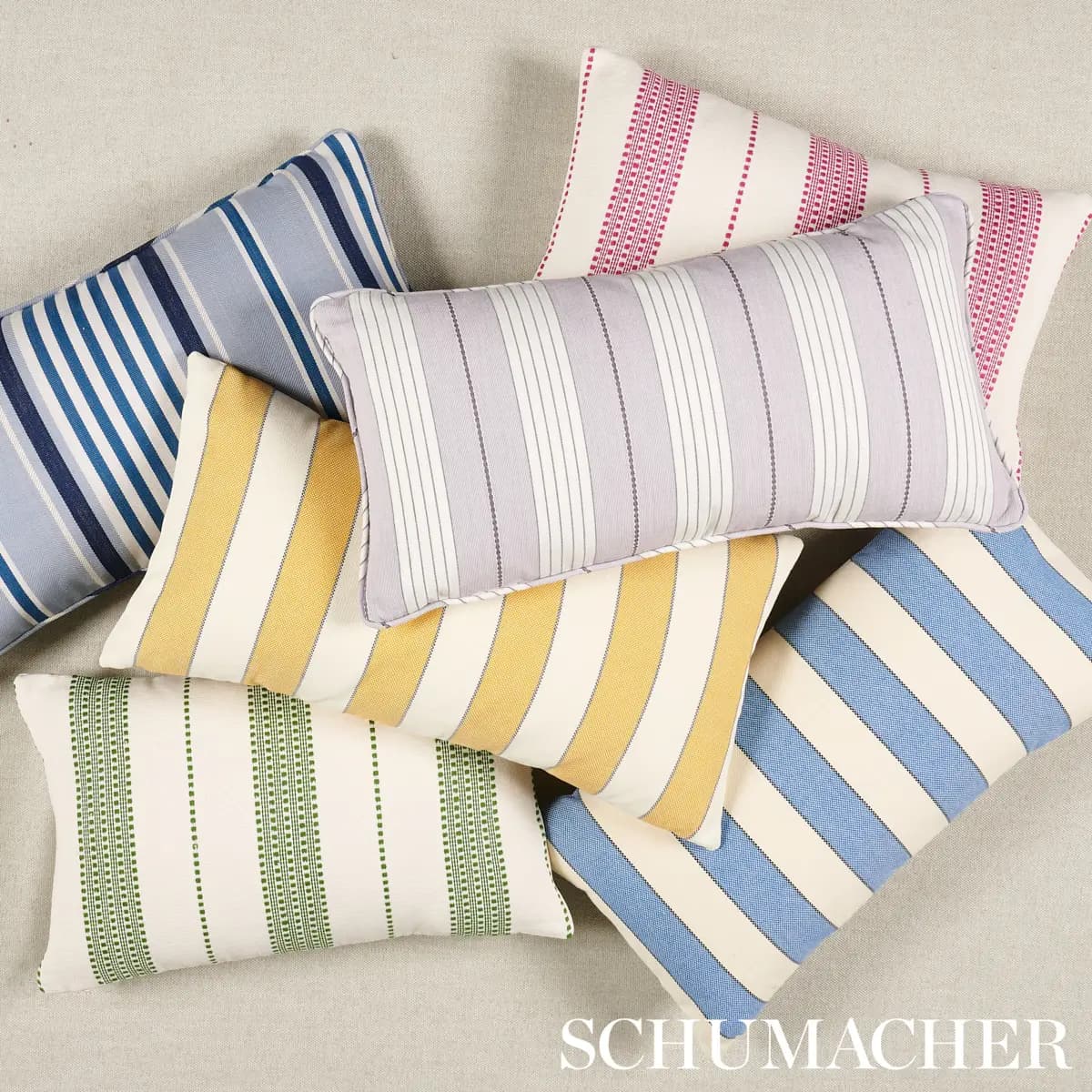 Audrey Stripe Pillow_ GREEN