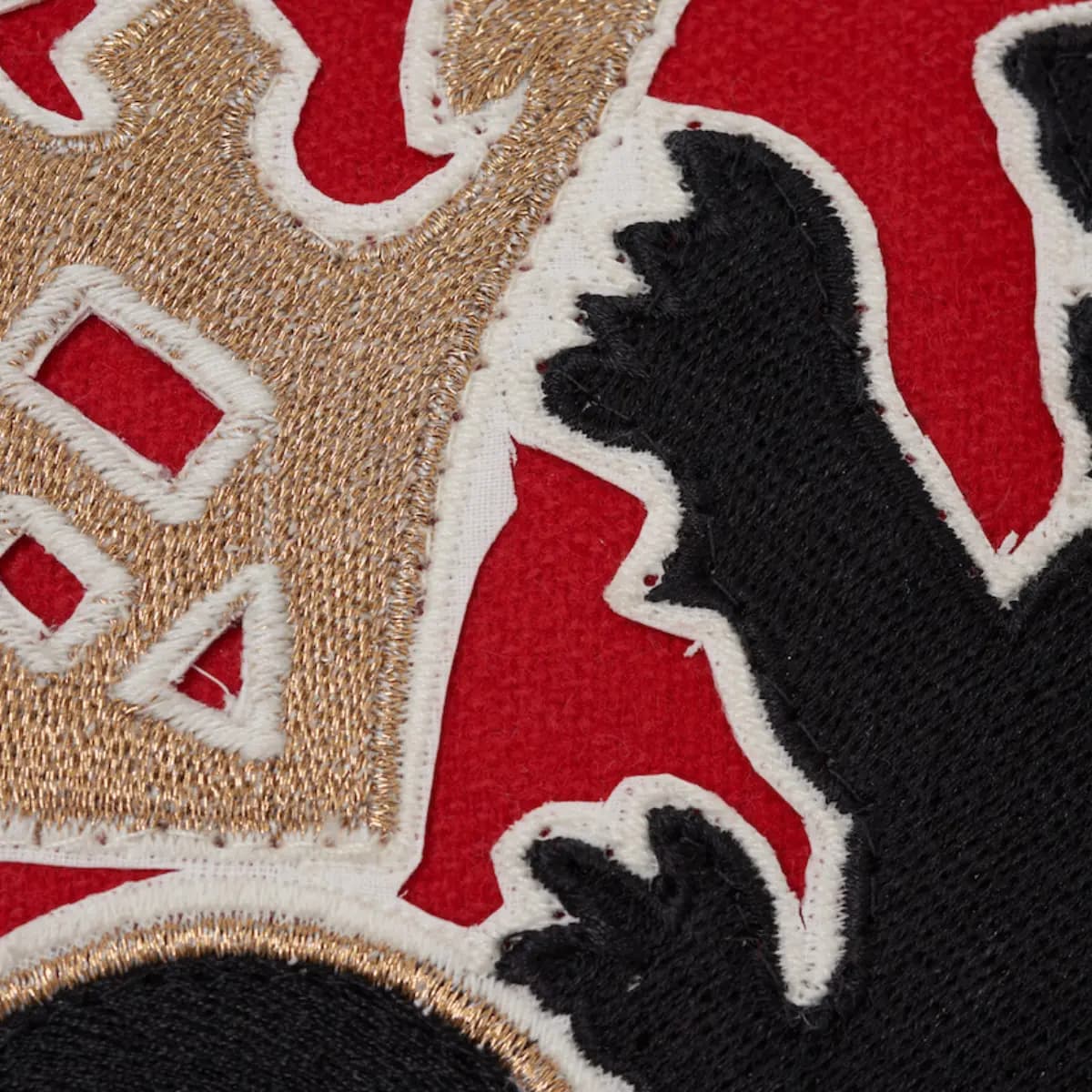 Lionheart Applique Pillow_ BLACK & GOLD