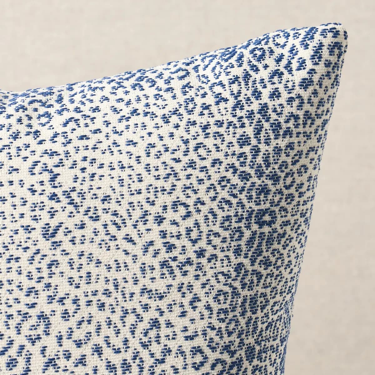 Mini Leopard Indoor/Outdoor Pillow_ NAVY