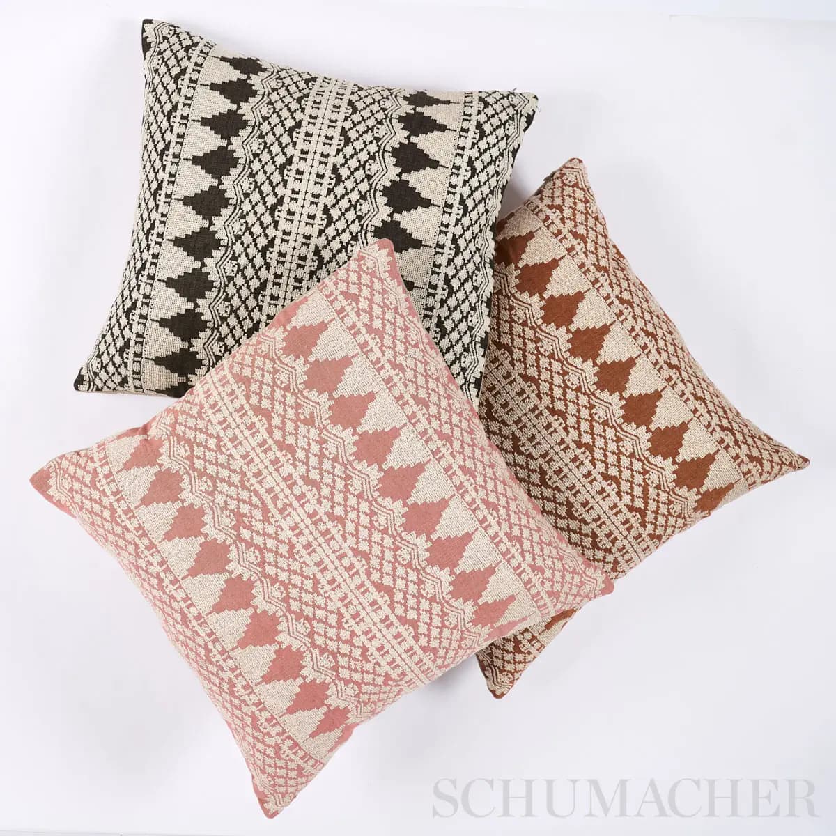 Wentworth Embroidery Pillow_ RUST