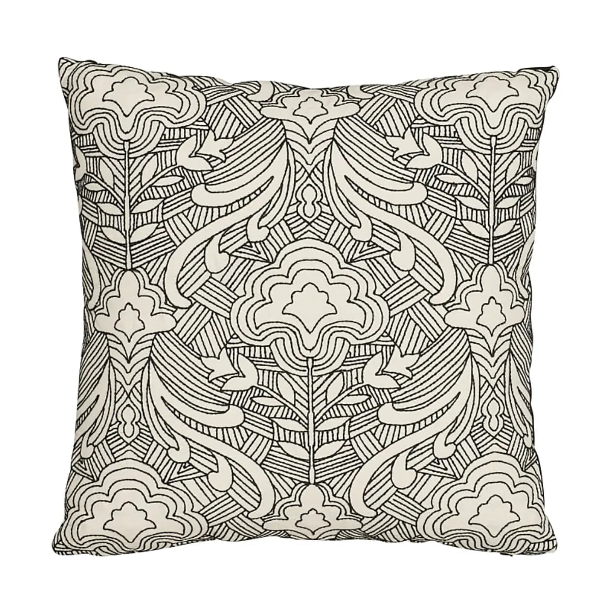 Hendrix Embroidery Pillow_ BLACK