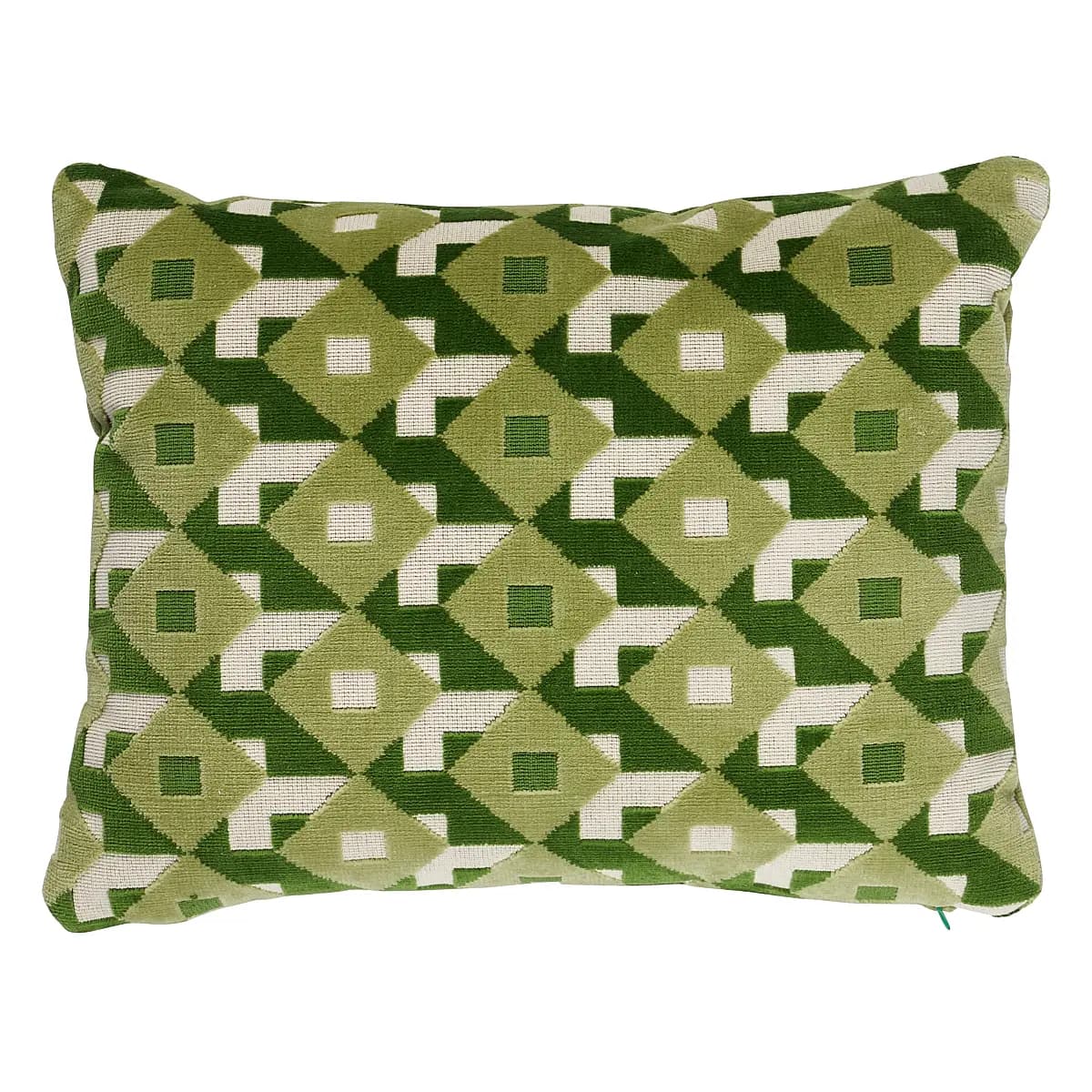 Dazzle Ship Velvet Pillow_ VERDANT