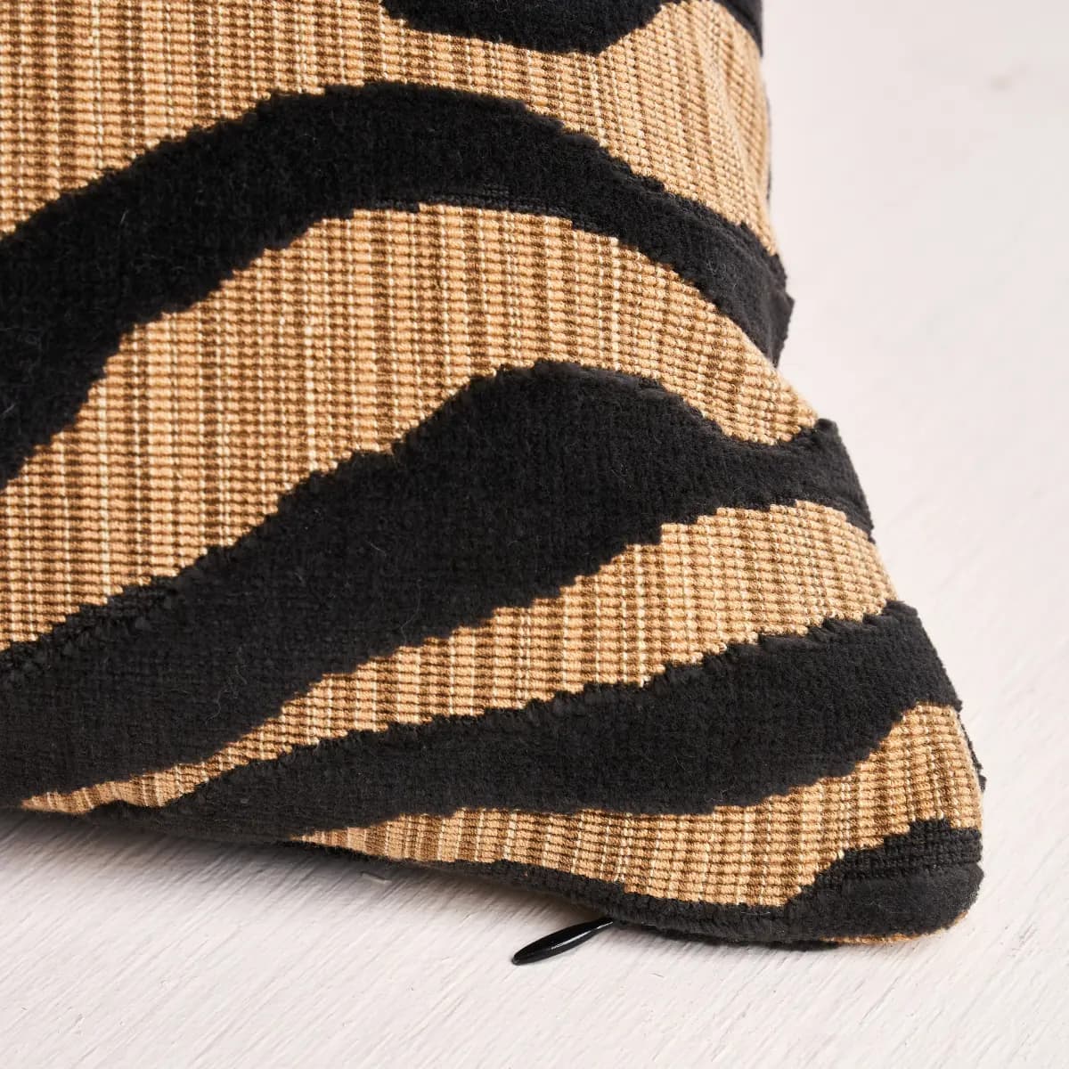 Regine Strie Velvet Pillow_ EBONY