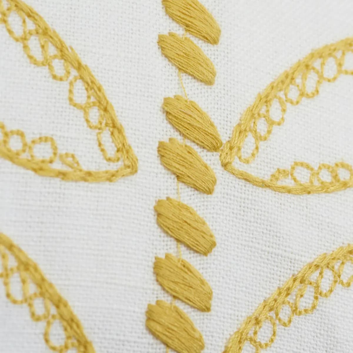 Camile Embroidery Pillow_ YELLOW
