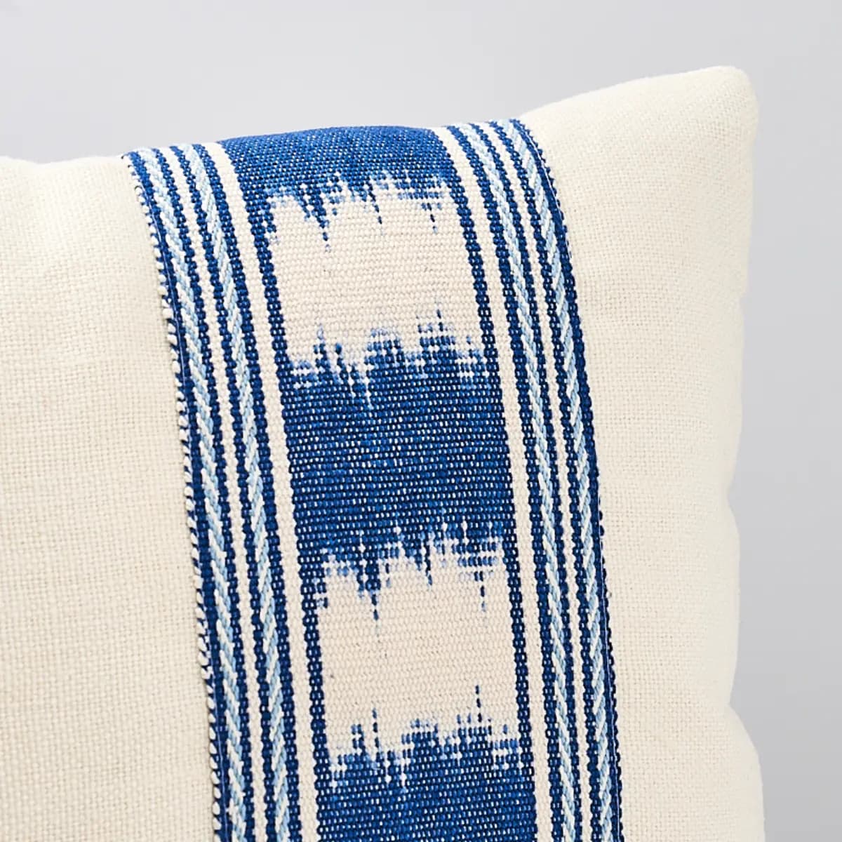 Banyan Ikat Pillow_ BLUE & WHITE