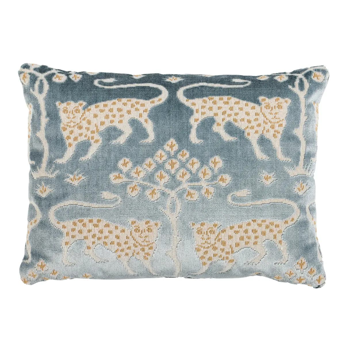Woodland Leopard Velvet Pillow_ MINERAL