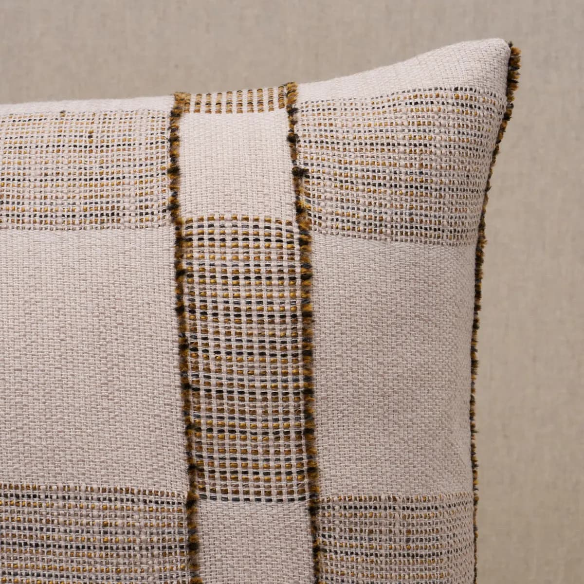 Elko Plaid Pillow_ STRAW