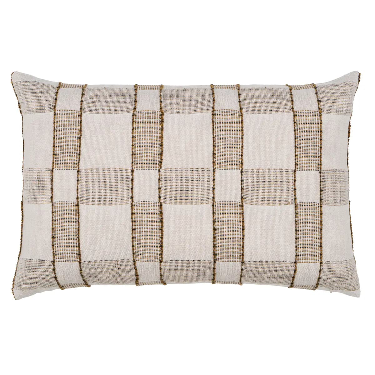 Elko Plaid Pillow_ STRAW