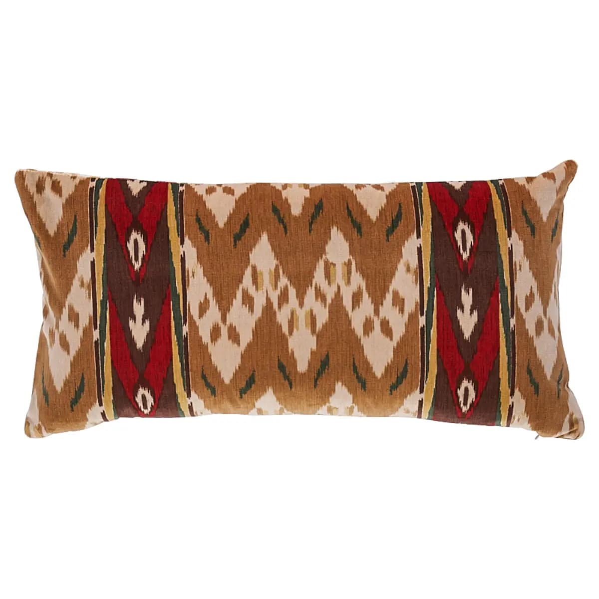 Samar Ikat Velvet Pillow_ GOLD