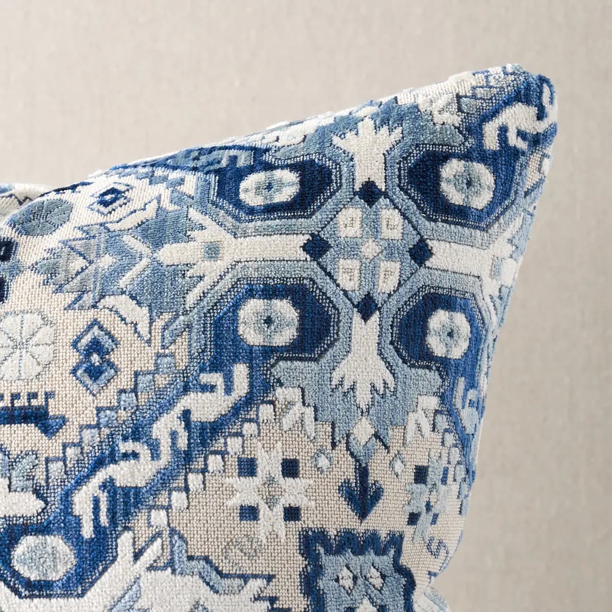 Tiraz Velvet Pillow_ INDIGO