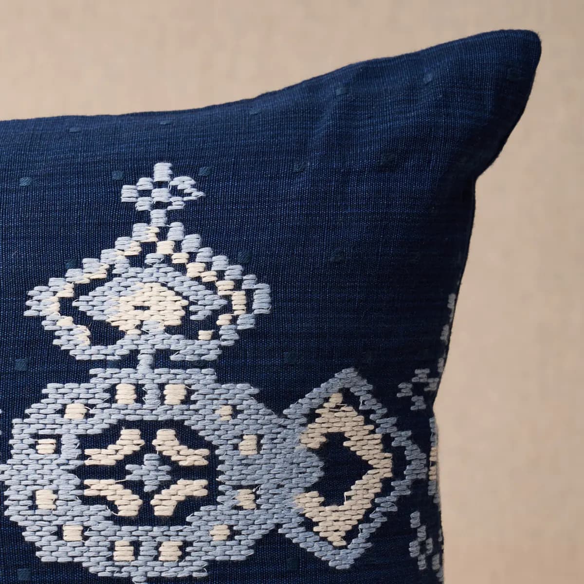 Nadira Embroidery Pillow_ INDIGO