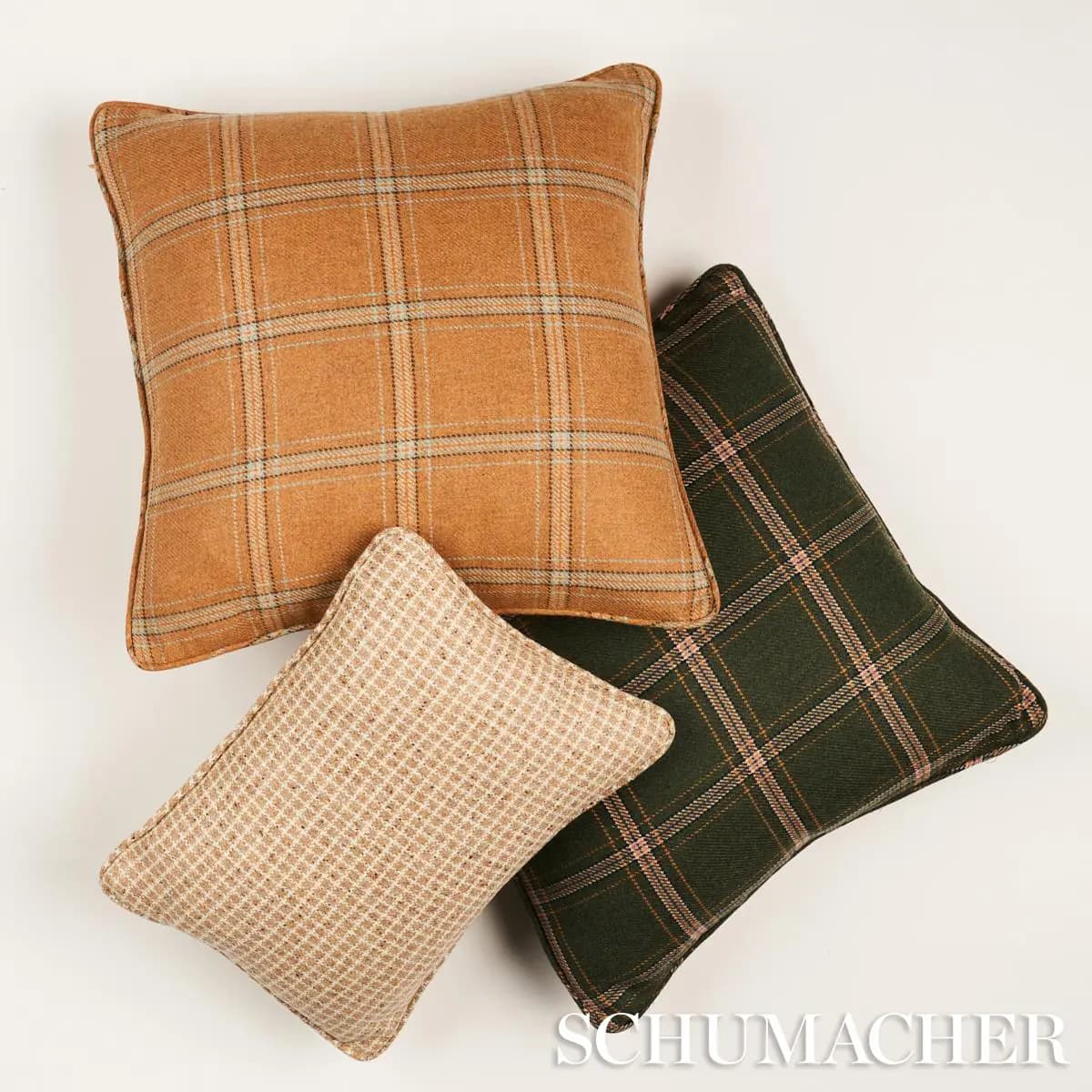 Blackburn Merino Plaid Pillow_ CAMEL