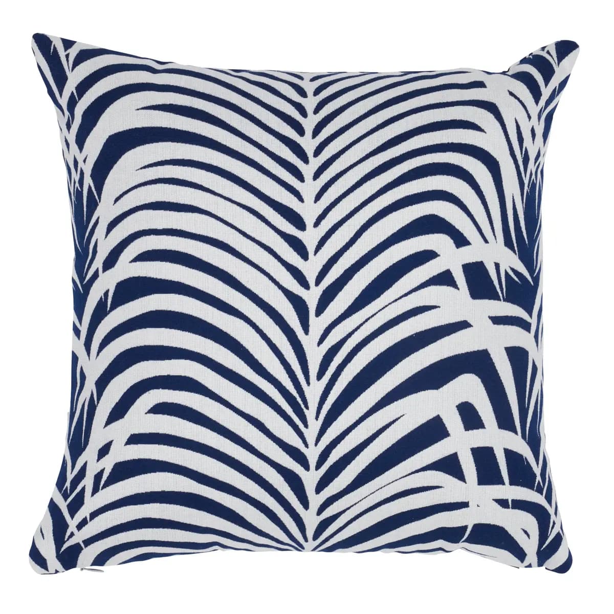 Zebra Palm I/O Pillow_ NAVY