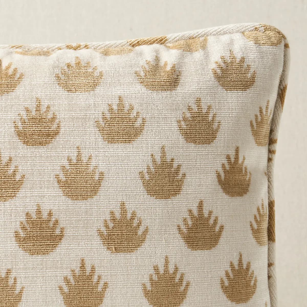 Coronation Velvet Pillow_ CAMEL