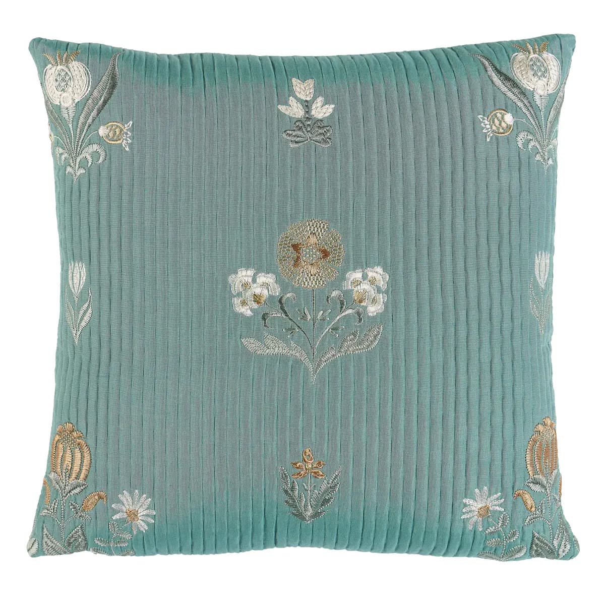 Elmslie Embroidery Pillow_ TEAL