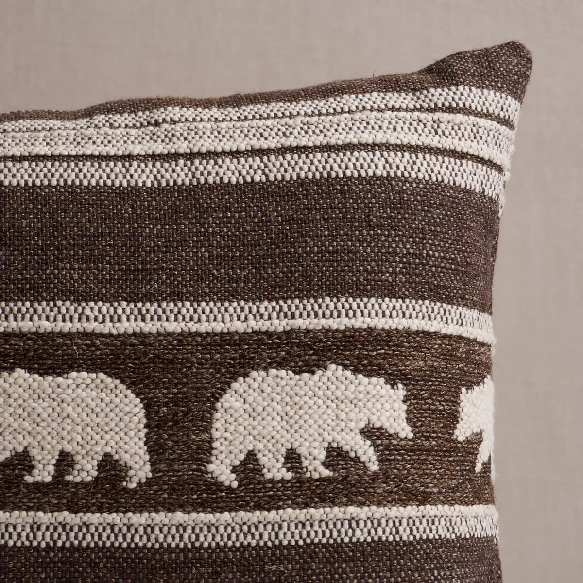 Koda Stripe Pillow_ COFFEE