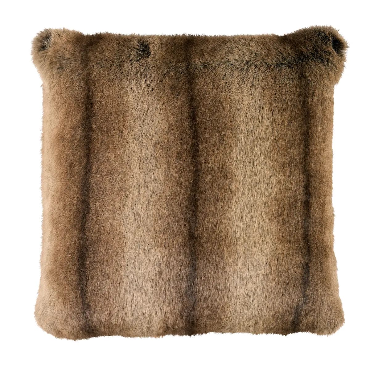 Verbier Faux Fur Pillow_ CHOCOLATE