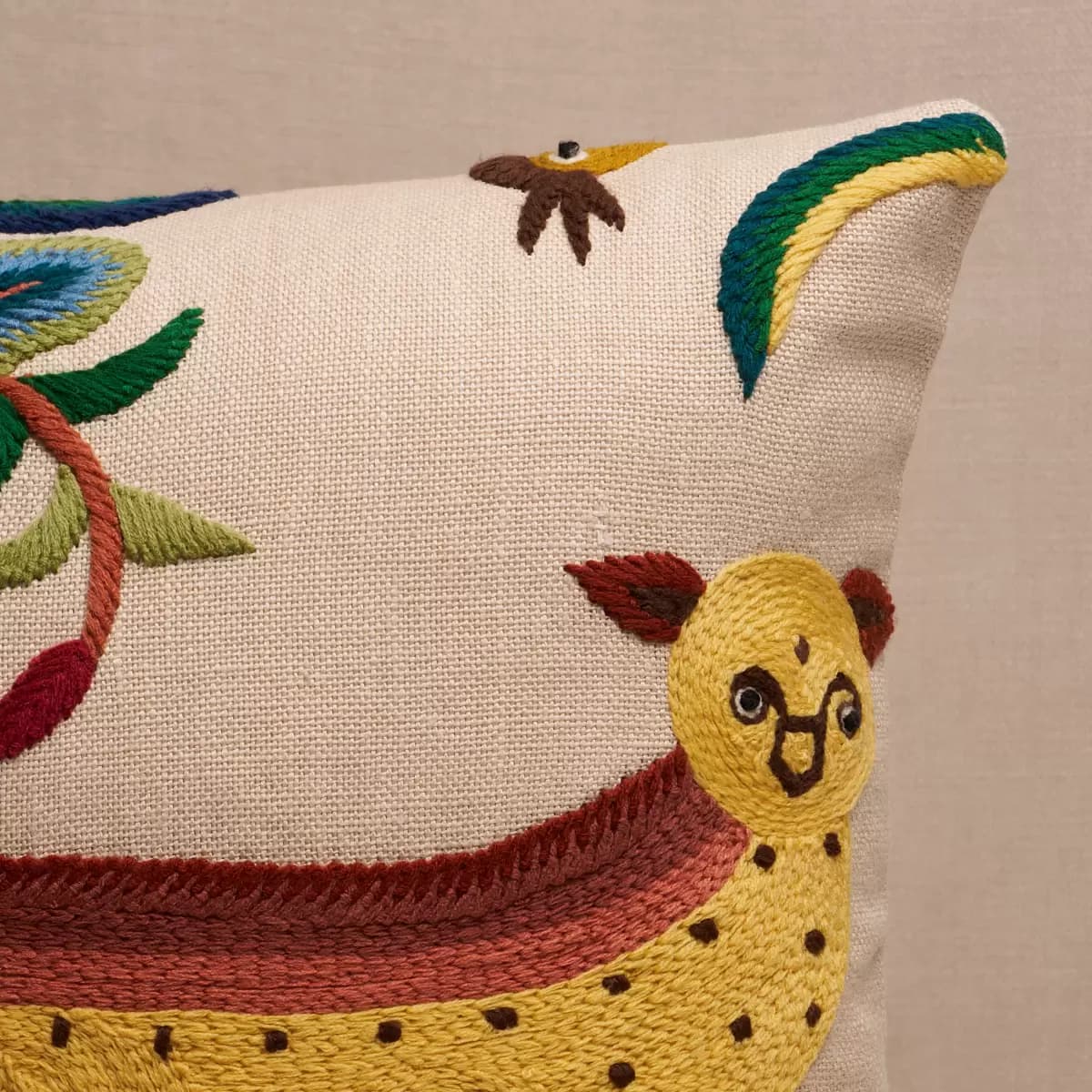 Spotswood Crewel Pillow A_ PARADISE