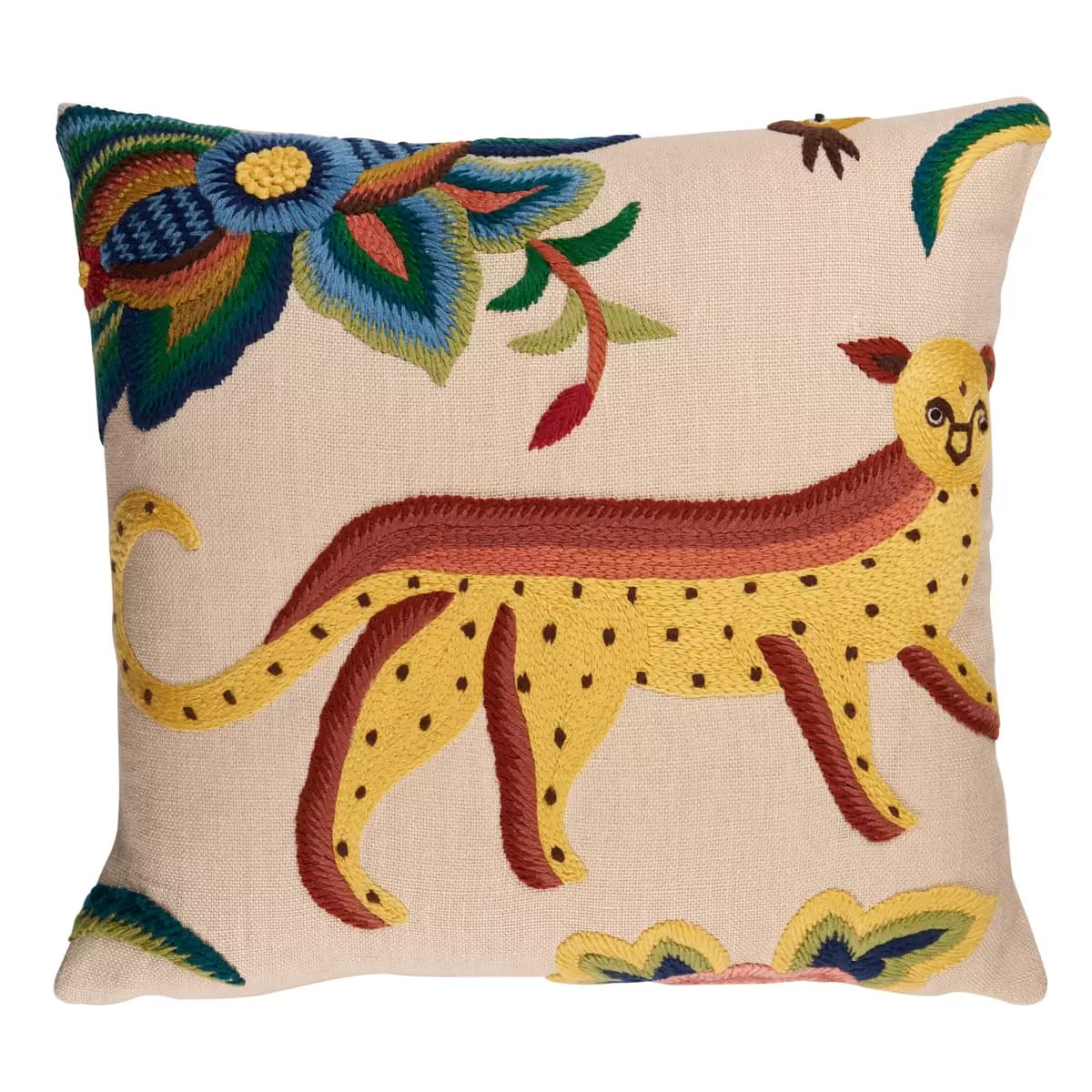 Spotswood Crewel Pillow A_ PARADISE