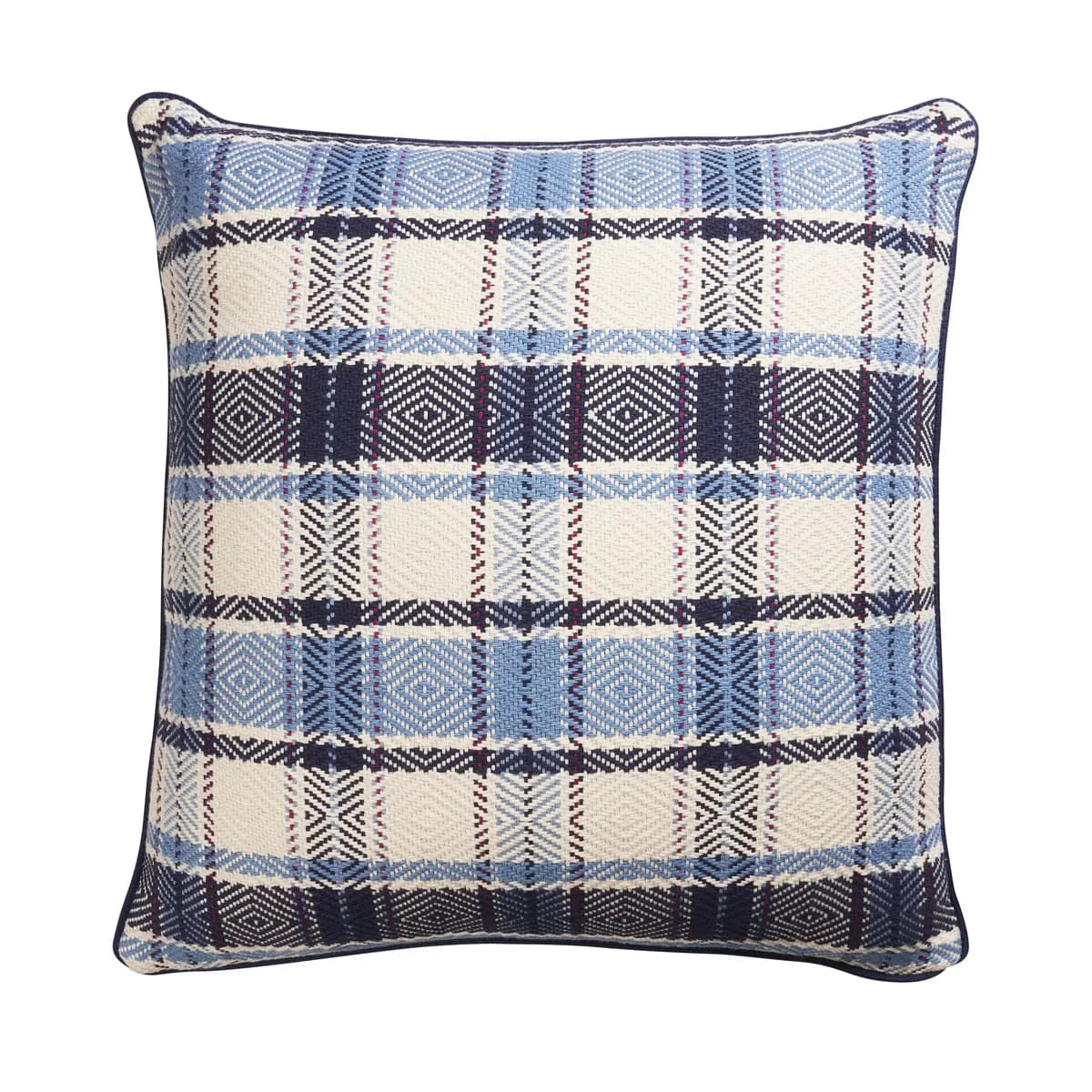 Heidi Plaid Pillow_ INDIGO
