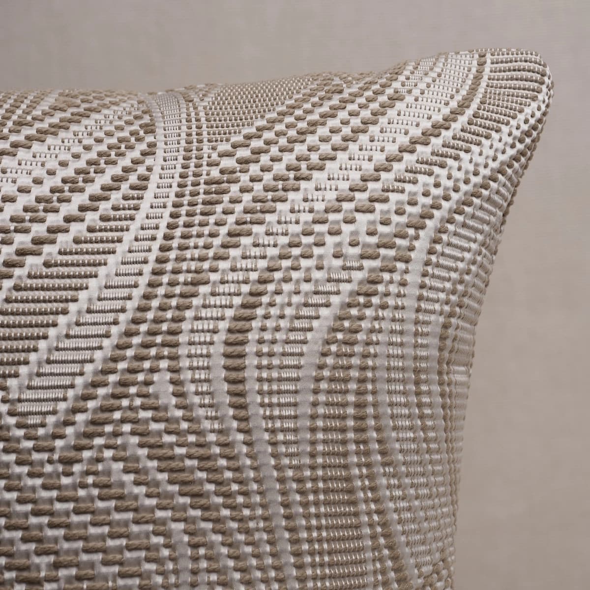 Quilted Waves I/O Pillow_ METALLIC BROWN